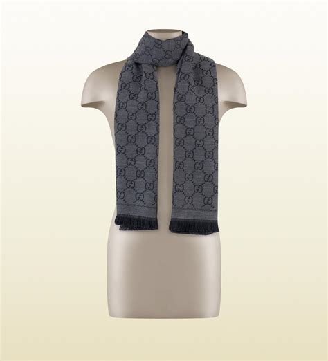 gucci jacquard scarf knitted|gg jacquard pattern knitted scarf.